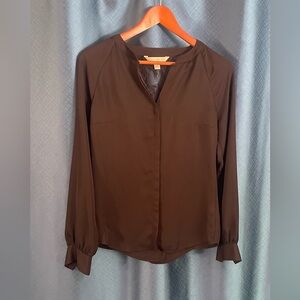 LC Lauren Conrad Sheer Black Blouse